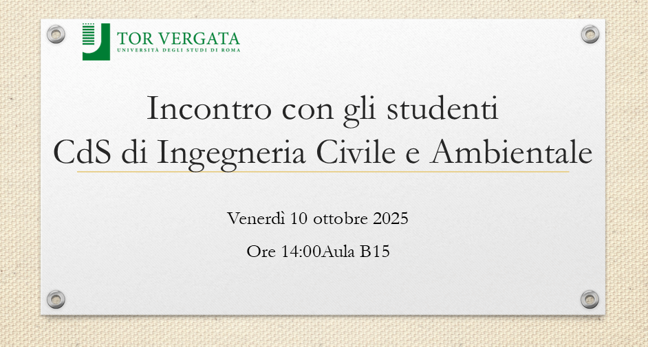 Incontro inizio semestre 25-26